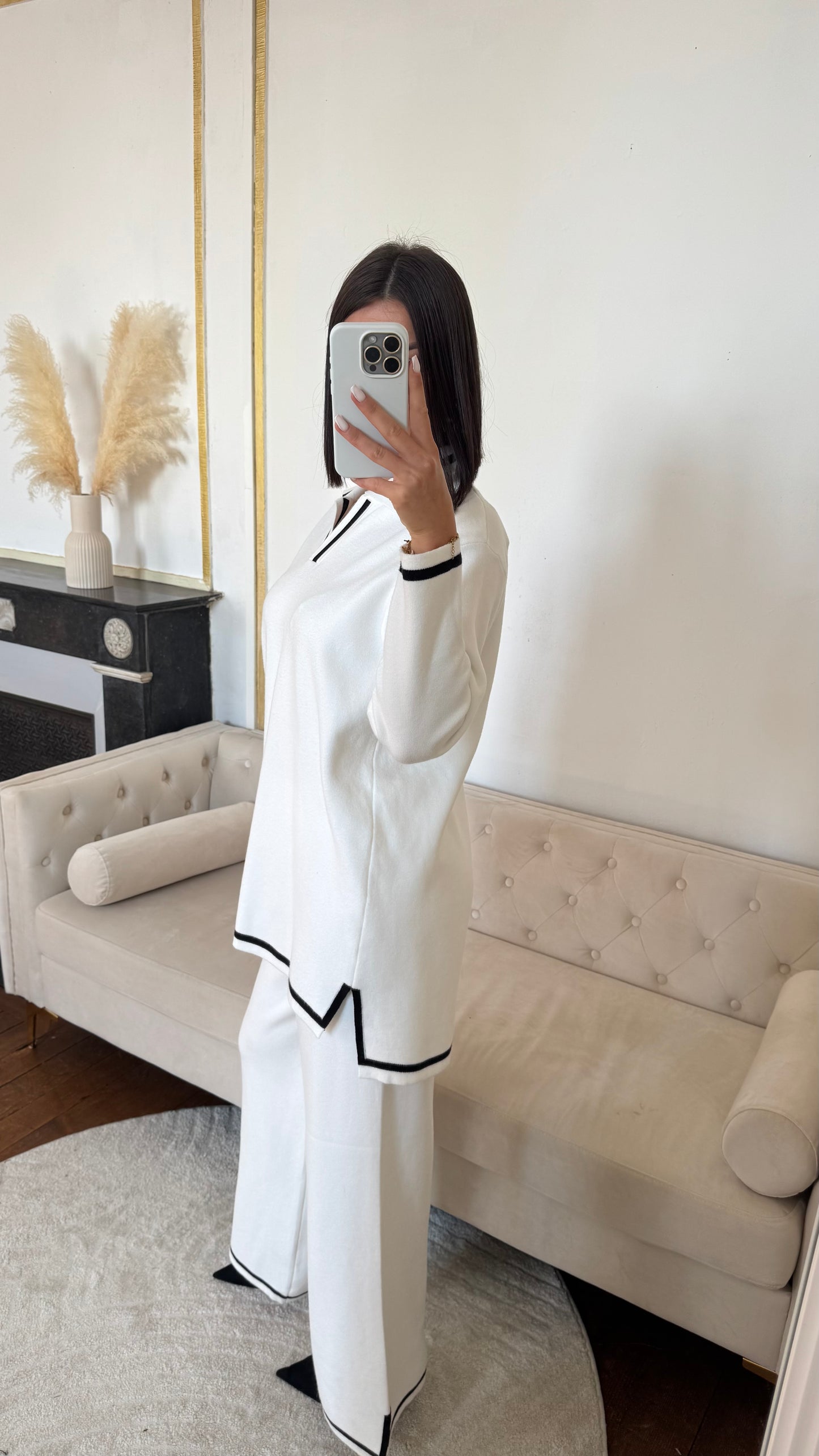 Ensemble pantalon blanc