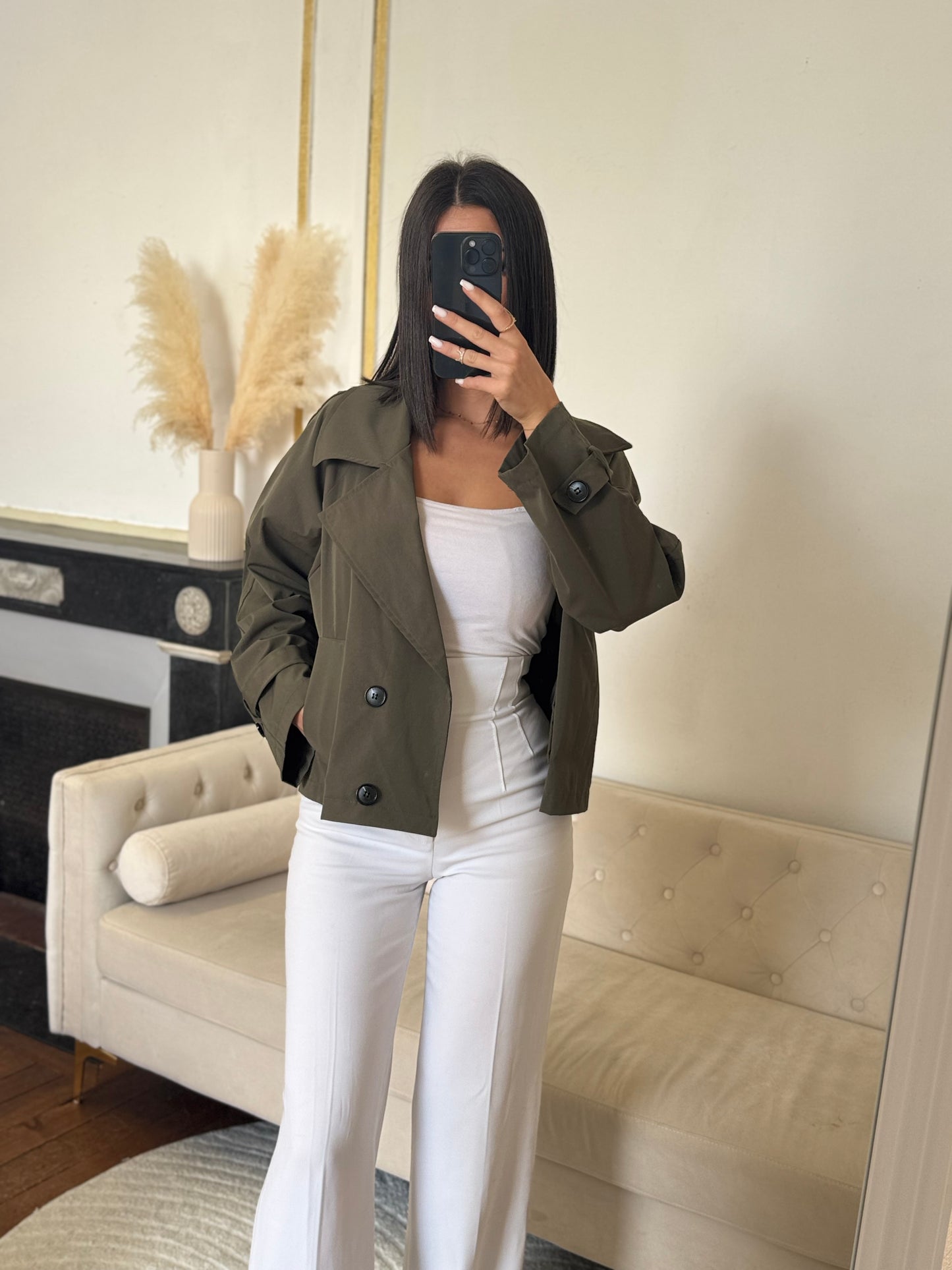 Trench court kaki