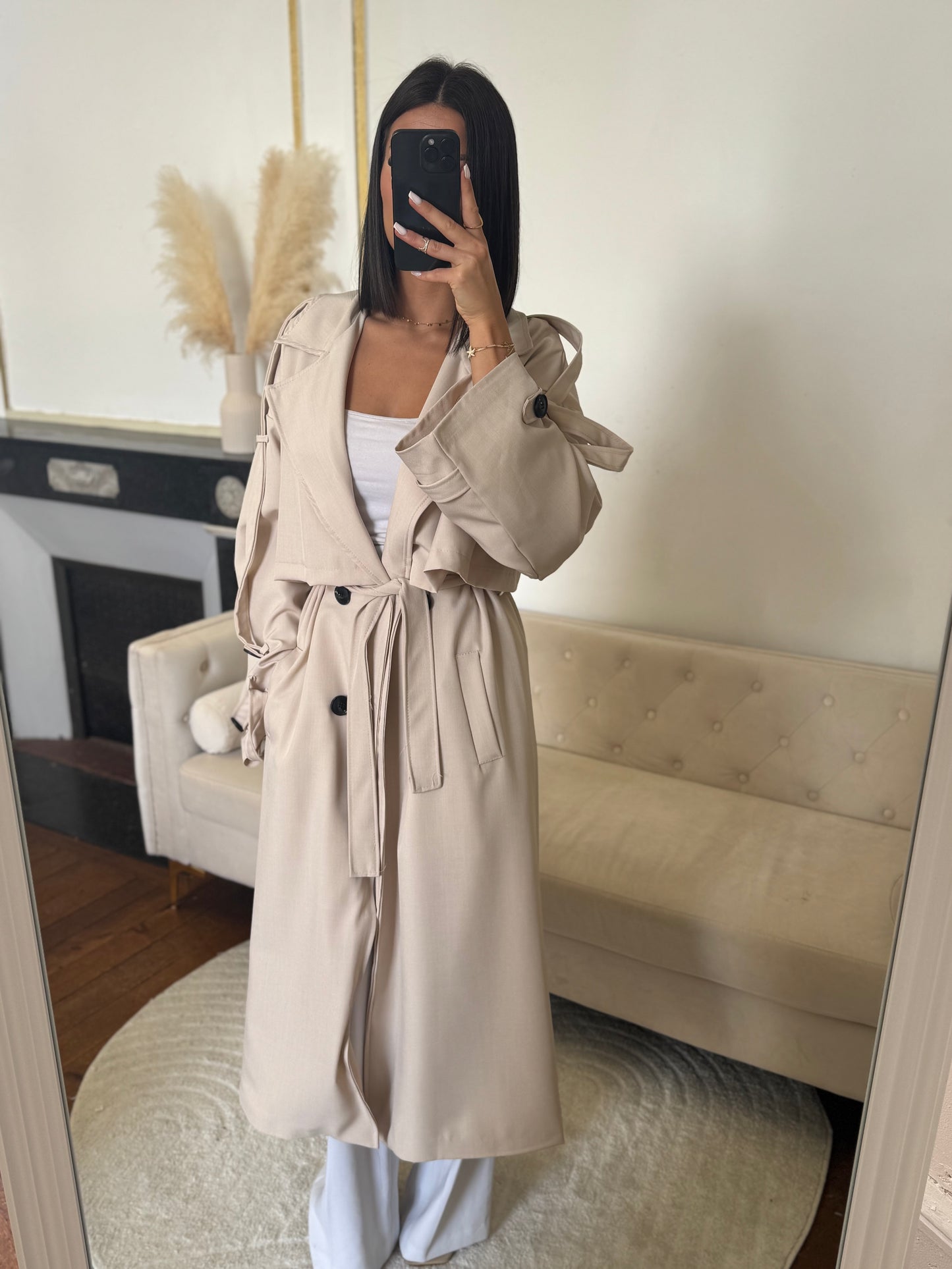 Trench oversize beige