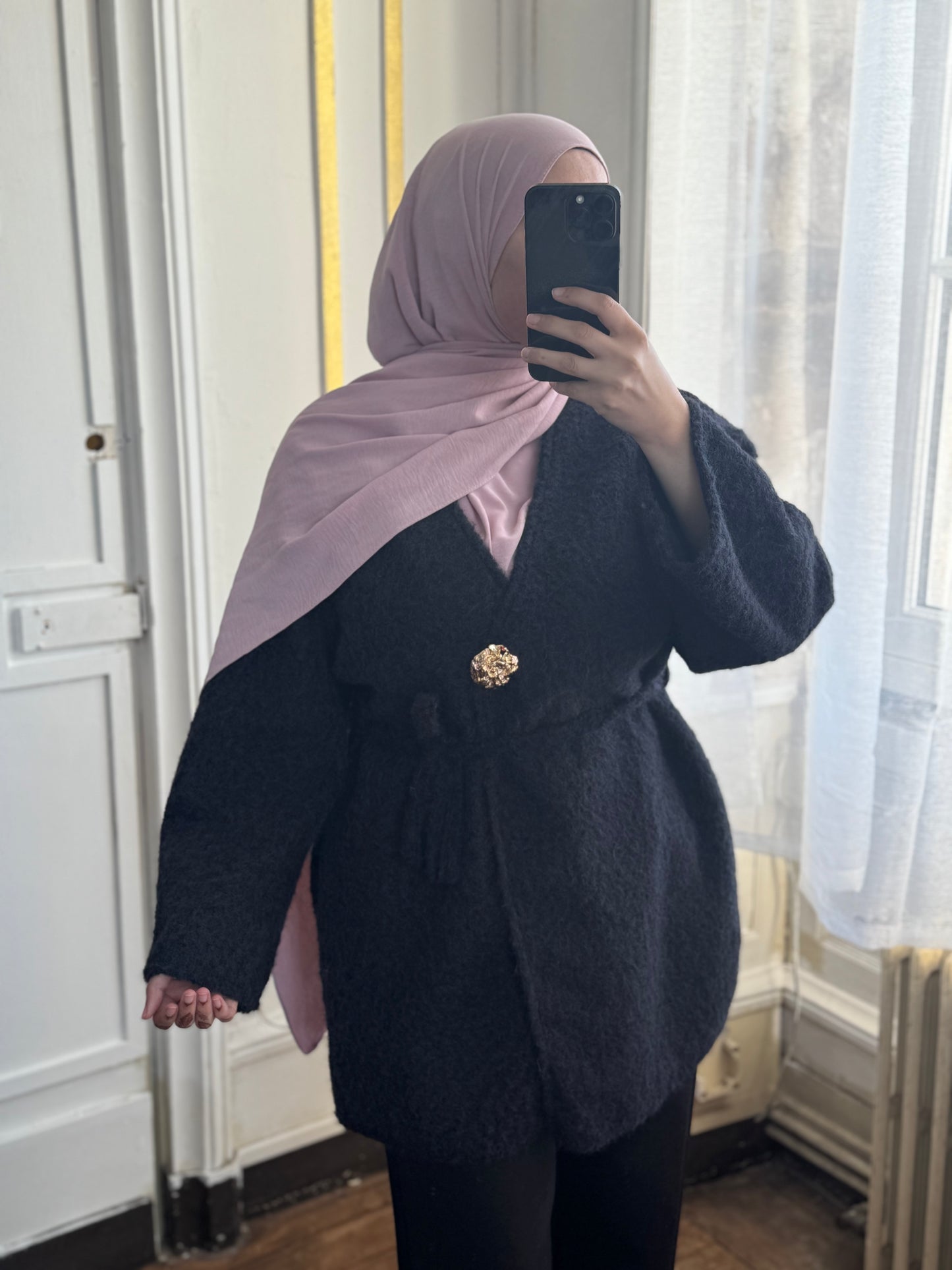 Veste bleu foncé bouton doré