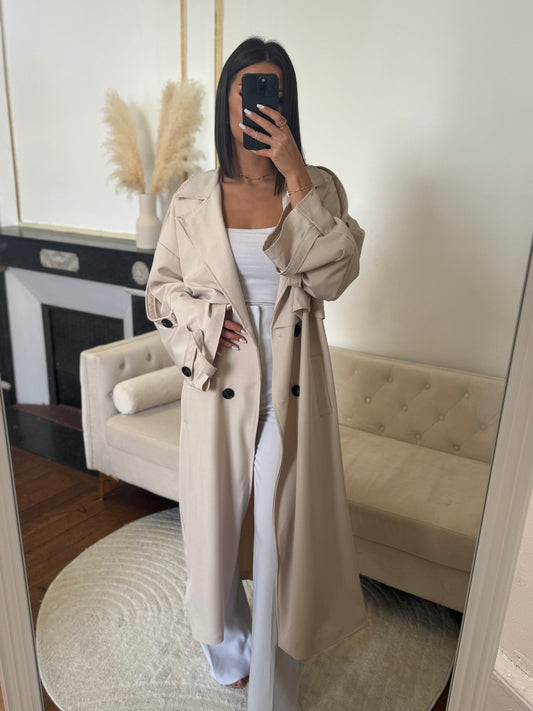 Trench oversize beige
