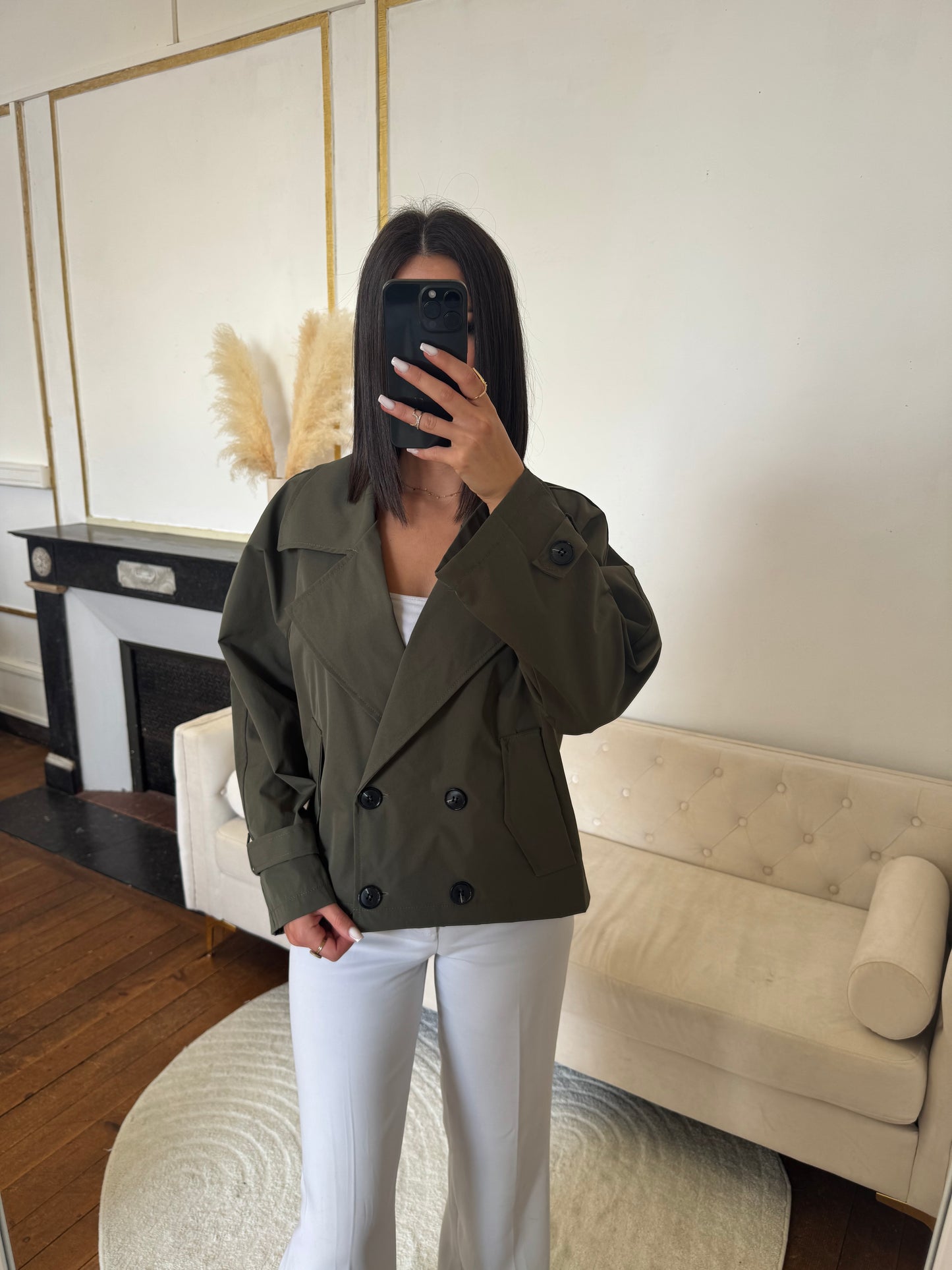 Trench court kaki