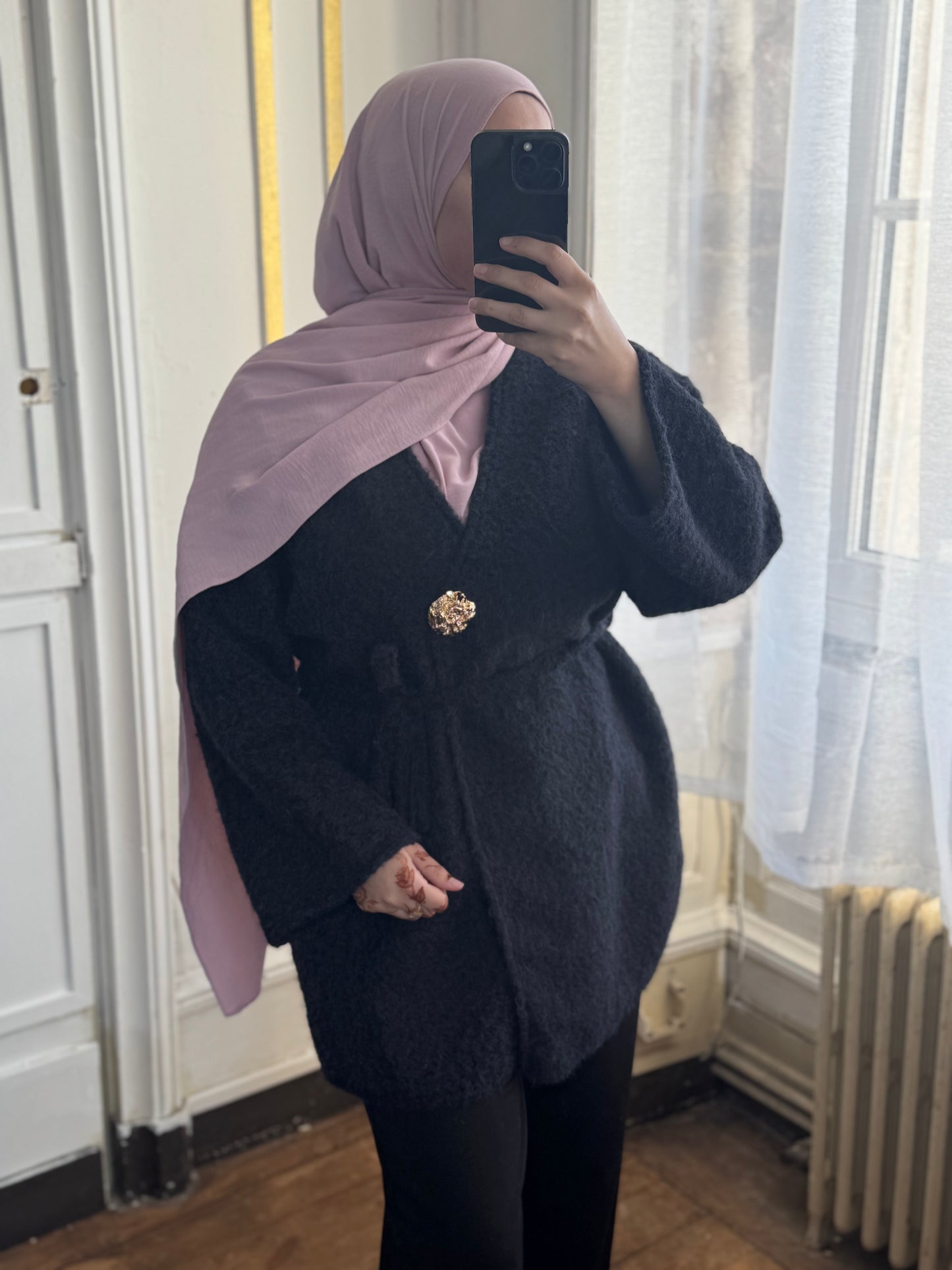 Veste bleu foncé  bouton doré