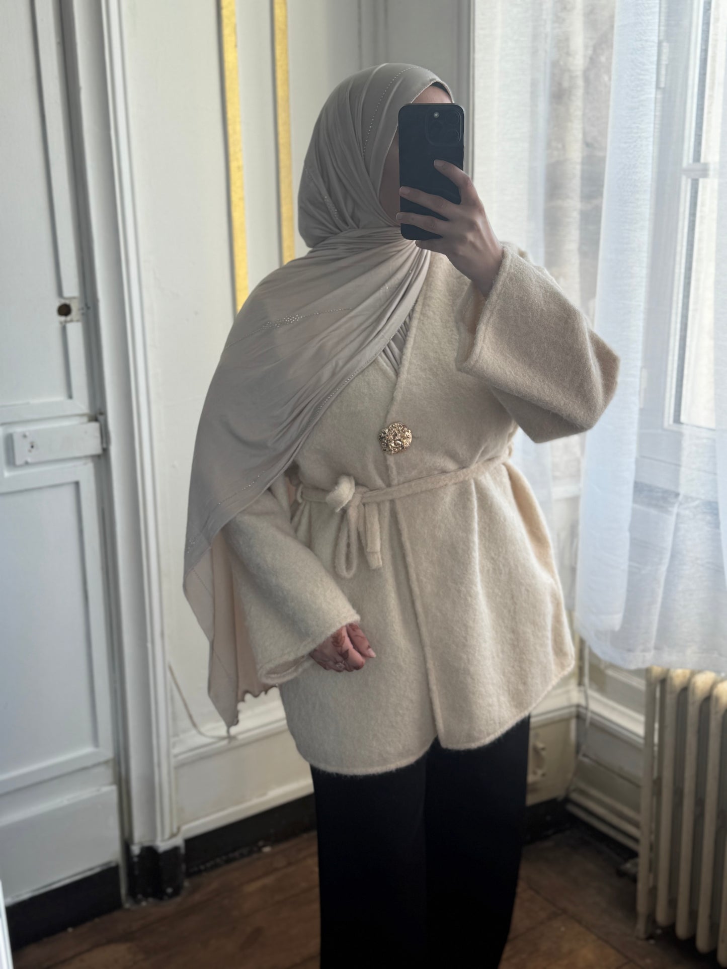 Veste bouton doré