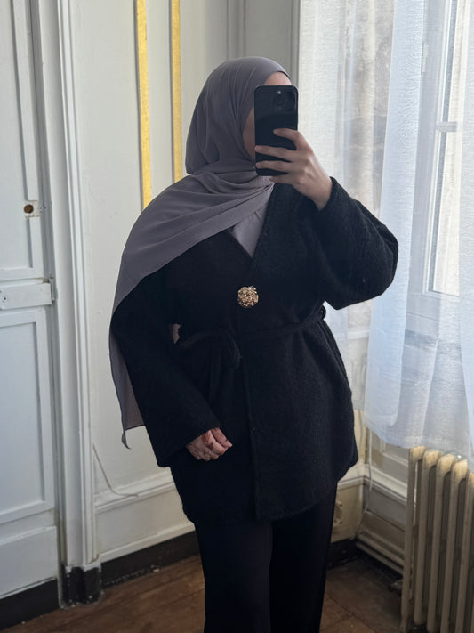 Veste noire bouton doré